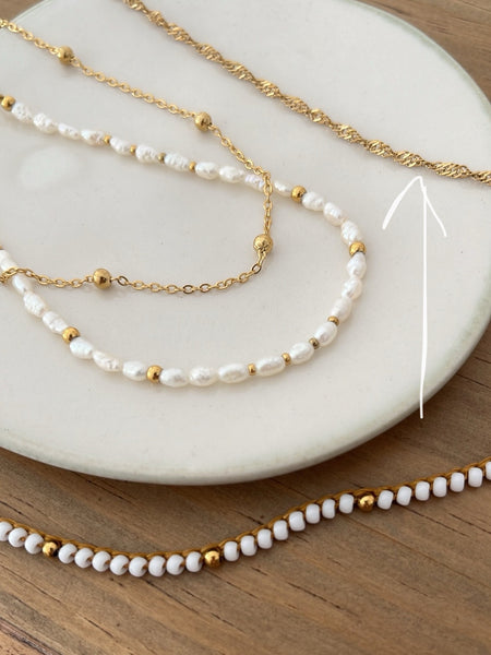 Cavigliera catena torciglione in acciao