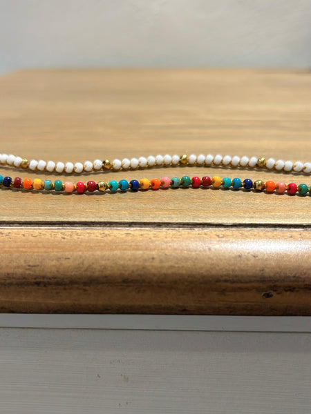 Cavigliera uncinetto vari colori con balls dorate