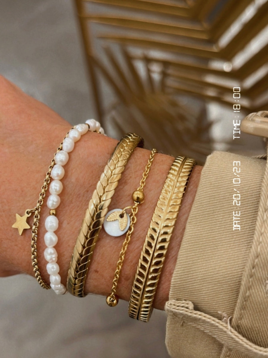 Bracciale Perle di Fiume Donna, Elastico 19cm, Fatto a Mano : :  Prodotti Handmade