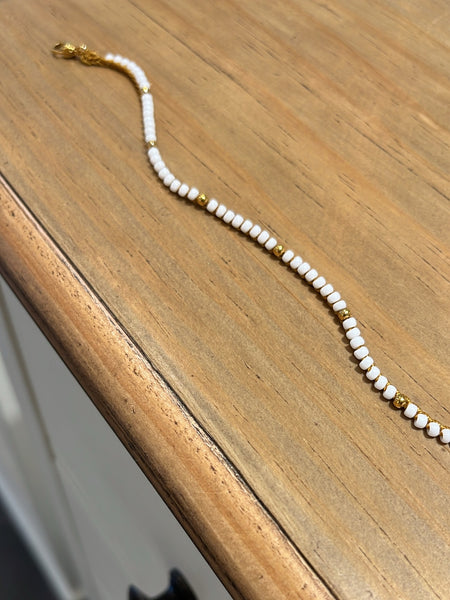 Cavigliera uncinetto vari colori con balls dorate