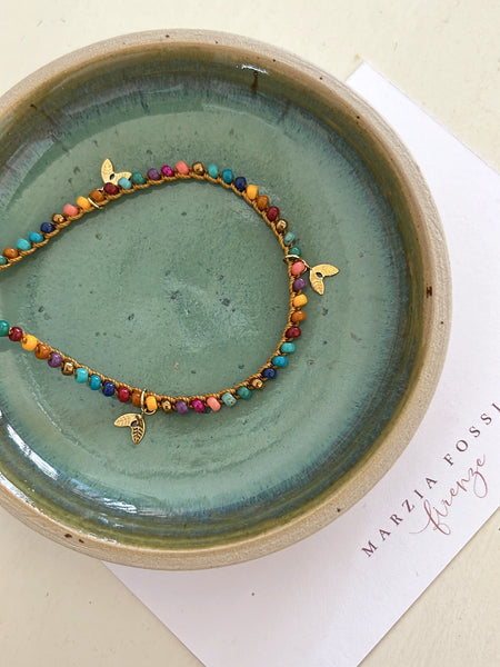 Cavigliera uncinetto multicolor