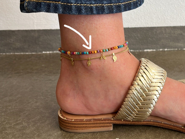 Cavigliera uncinetto multicolor