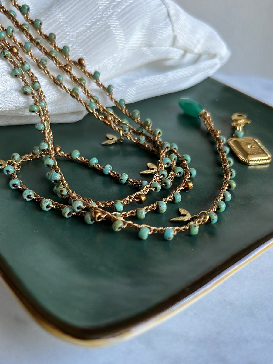 Collana goccia in quarzo verde – Marzia Fossi