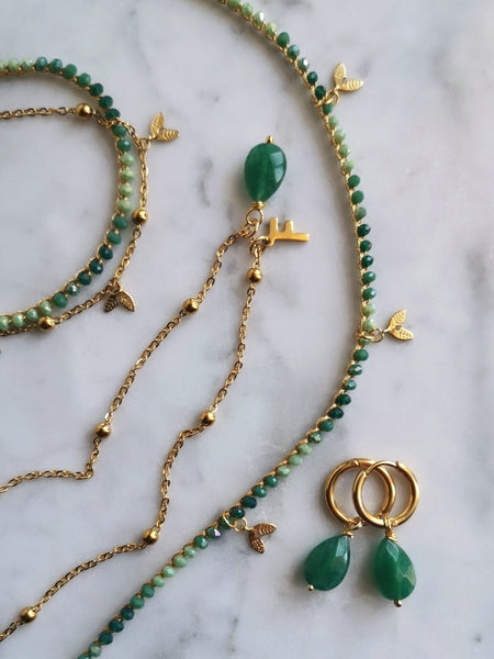 Braccialetto verde doppio