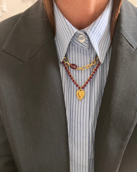 Collana uncinetto con Cuore sacro