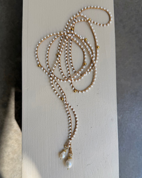 Collana minimal drops perle
