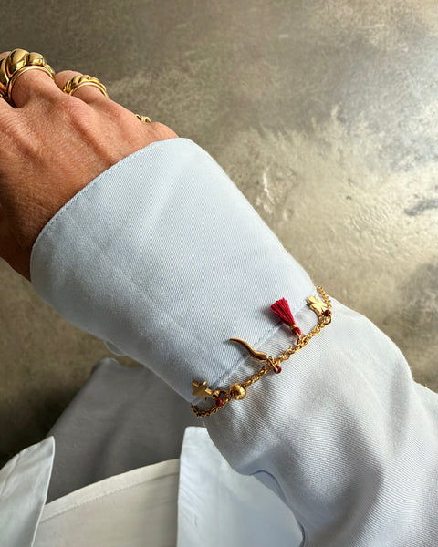 Braccialetto catena con charms