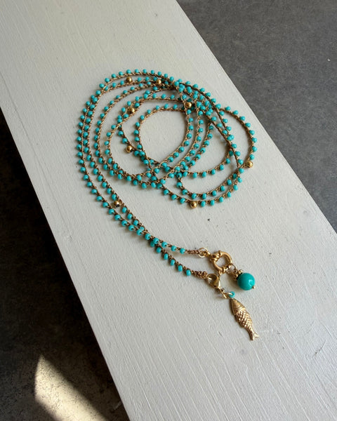Collana turchese con pendenti