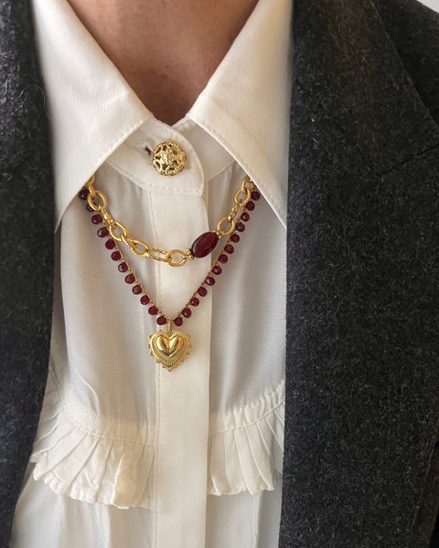 Collana uncinetto con Cuore sacro