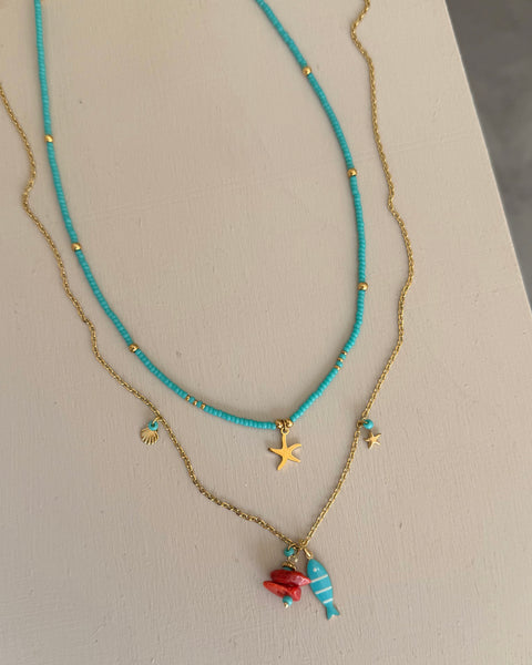 Collana Ricordi di mare turchese