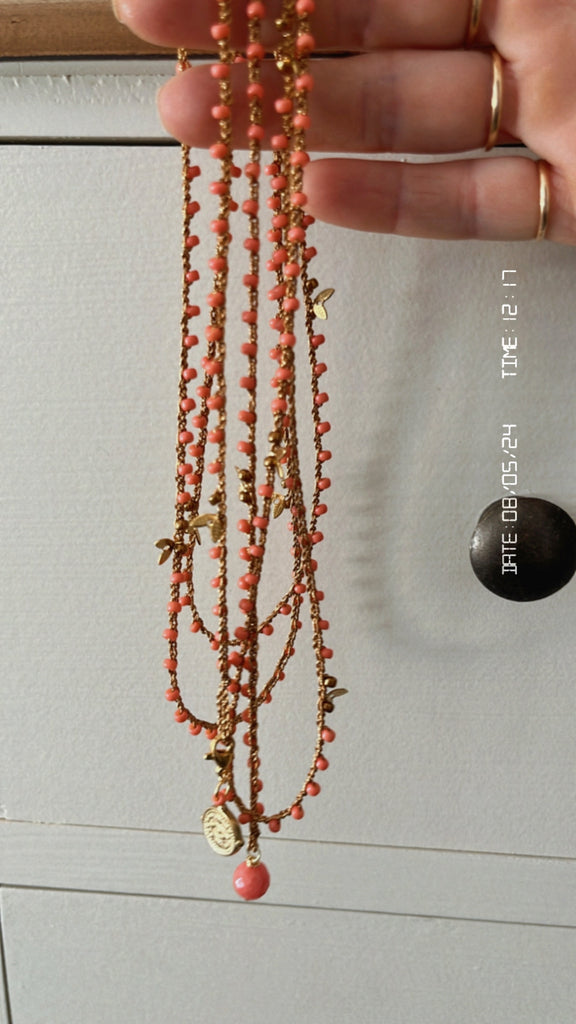 Meraviglioso Collana Dal Pietra Preziosa Rosso Diaspro IN Forma Meraviglioso Collana Dal Pietra Preziosa Rosso Diaspro IN Forma