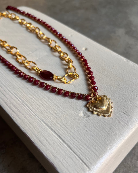 Collana uncinetto con Cuore sacro