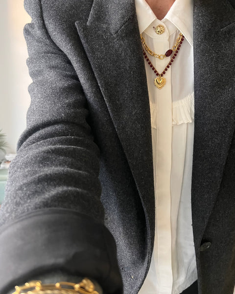 Collana uncinetto con Cuore sacro