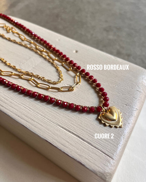 Collana uncinetto con Cuore sacro