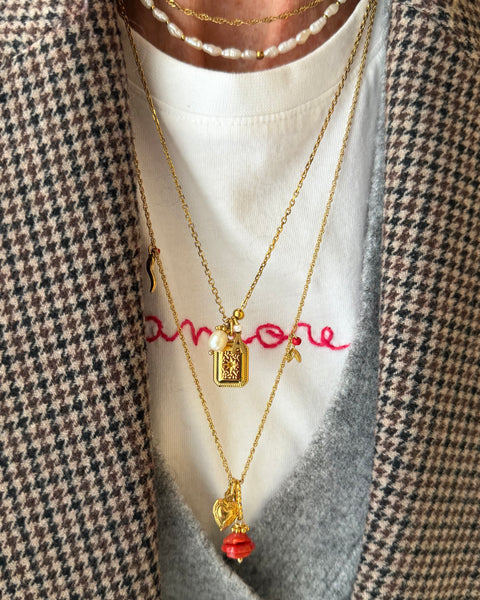 Collana corallo amore e fortuna