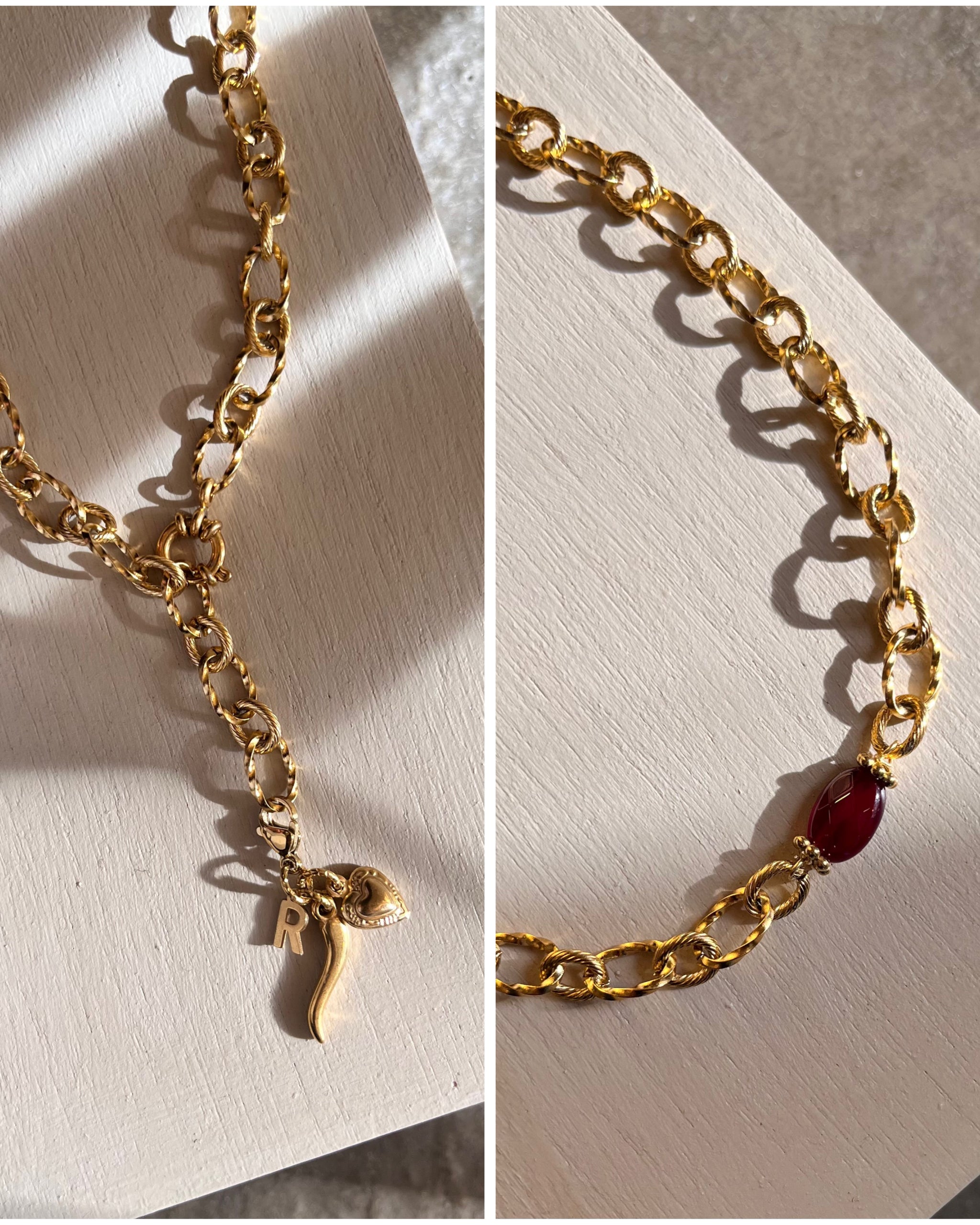 Collane Eleganti in Acciaio Inossidabile e Oro 18K - Golden Ondine