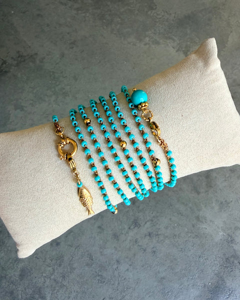 Collana turchese con pendenti