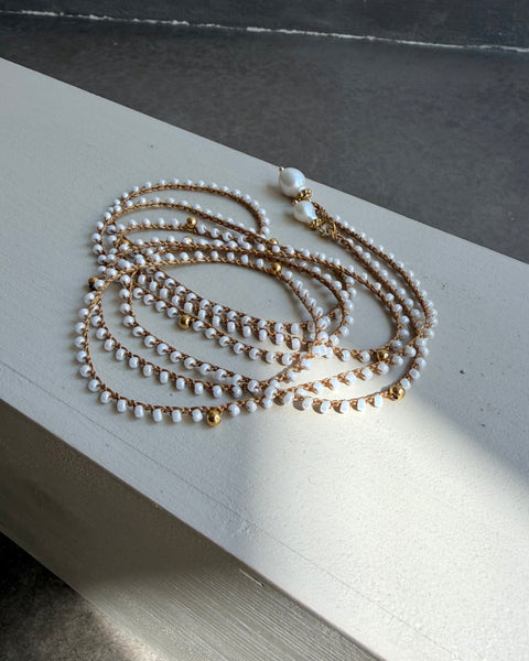 Collana minimal drops perle