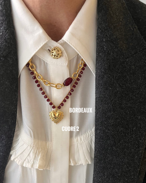 Collana uncinetto con Cuore sacro