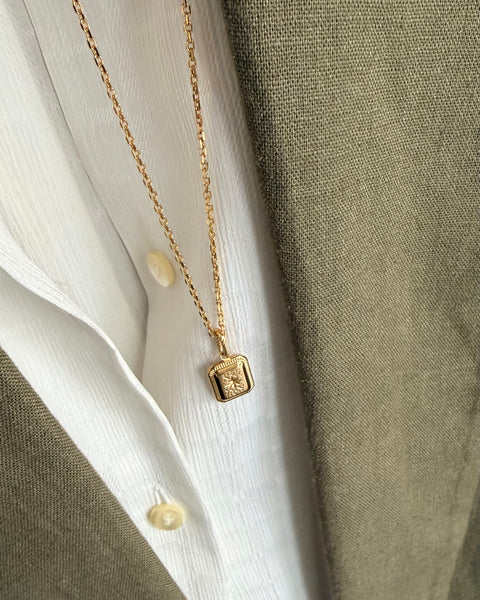 Collana charms medaglietta