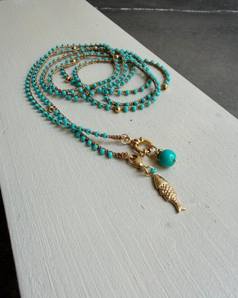 Collana turchese con pendenti