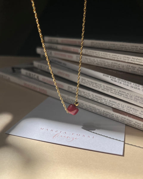 Collana minimal burgundy
