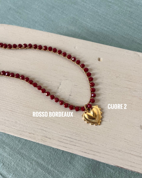 Collana uncinetto con Cuore sacro
