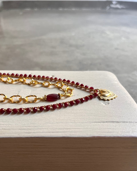 Collana uncinetto con Cuore sacro