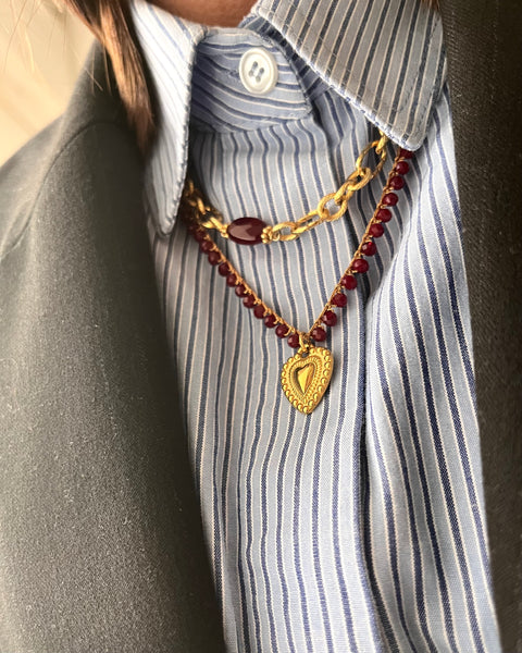 Collana uncinetto con Cuore sacro