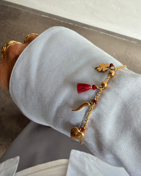 Braccialetto catena con charms