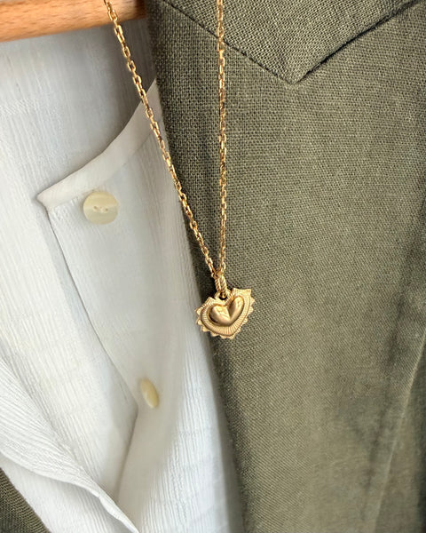 Collana charms Cuore Sacro stile bombato