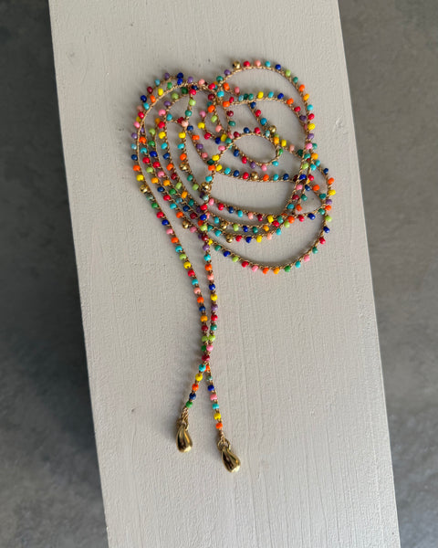 Collana minimal drops multicolor