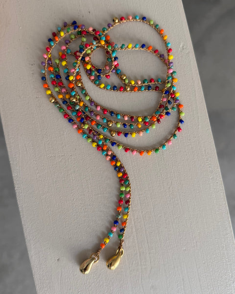 Collana minimal drops multicolor