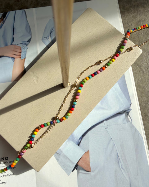 Girocollo microperline multicolor